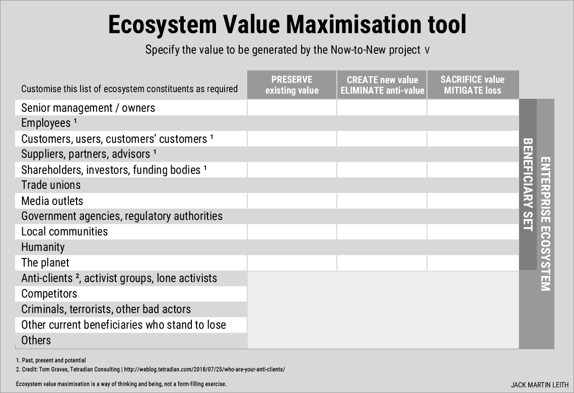 Specify the value to be generated by the Now-to-New project