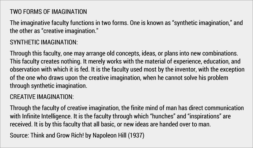 Two forms of imagination, by Napoleon Hill Two forms of imagination, by Napoleon Hill